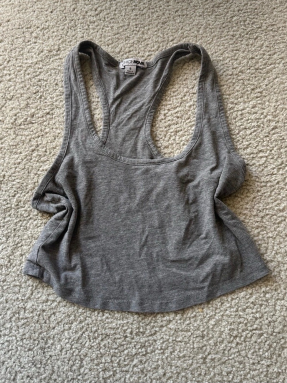 Fashion Nova Heather Gray Racerback Tank